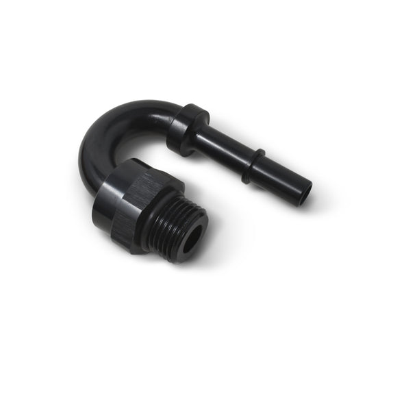 Russell Performance Adapter Fitting 3/8in SAE Quick Disconnect 180 DEG - Blk