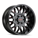 Mayhem 8110 Tripwire 20x9 / 8x165.1 BP / 0mm Offset / 130.8mm Hub Black w/ Prism Red Wheel