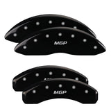 MGP 4 Caliper Covers Engraved Front Mustang - Engraved Rear S197/GT - Yellow Finish Blk Characters