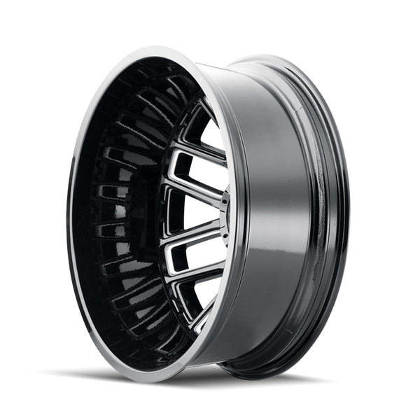 Mayhem 8107D Cogent Dually 20x8.25/8x165.1 BP/-192mm Offset/121.3mm Hub Black w/ Milled Spokes Wheel