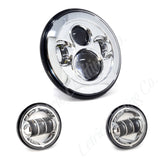 Letric Lighting 7in LED Headlight W/Passing Lamps Chrome