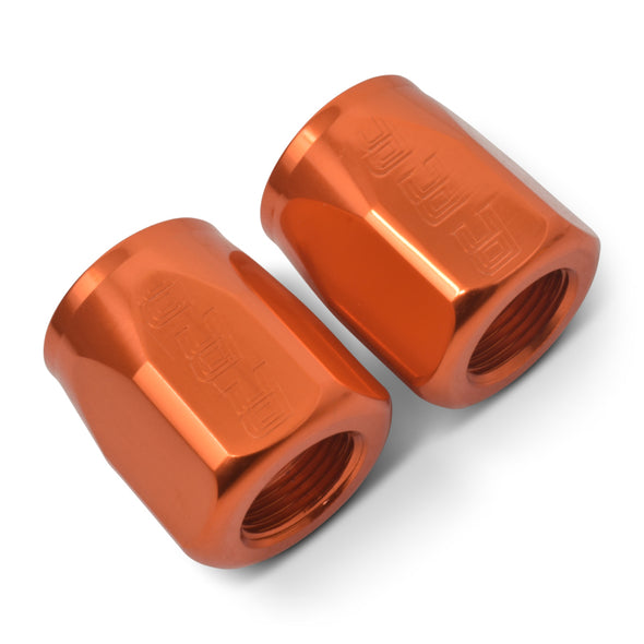 Russell Performance 2-Piece -8 AN Anodized Full Flow Swivel Hose End Sockets (Qty 2) - Orange