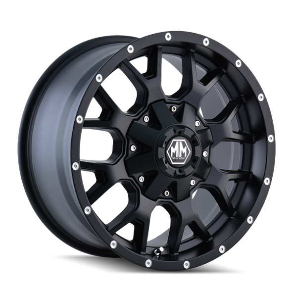 Mayhem 8015 Warrior 17x7.5 / 5x110 BP / 30mm Offset / 72.62mm Hub Matte Black Wheel