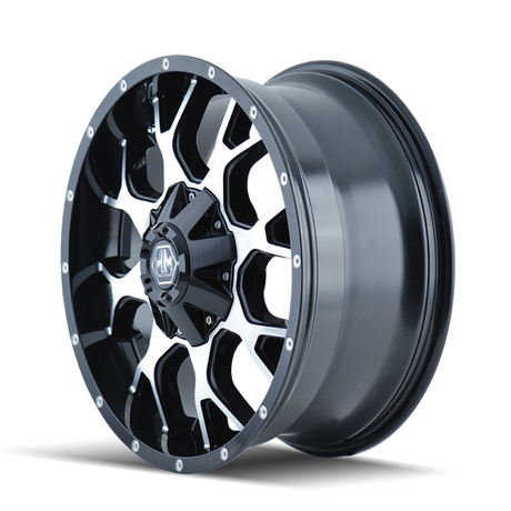 Mayhem 8015 Warrior 17x9 / 6x135 BP / 18mm Offset / 106mm Hub Black/Machined Face Wheel
