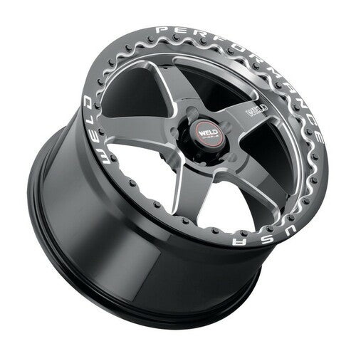 WELD 17X10 VENTURA DRAG BEADLOCK WHEEL 5X114.3 BC ET 50 BS 7.50 GLOSS BLACK (MUSTANG)